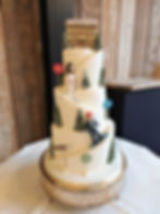 wintersports wedding cake