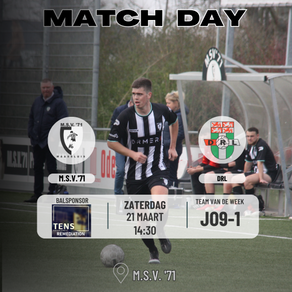 M.S.V.’71 treft zaterdag a.s. hekkensluiter DRL in Maassluis