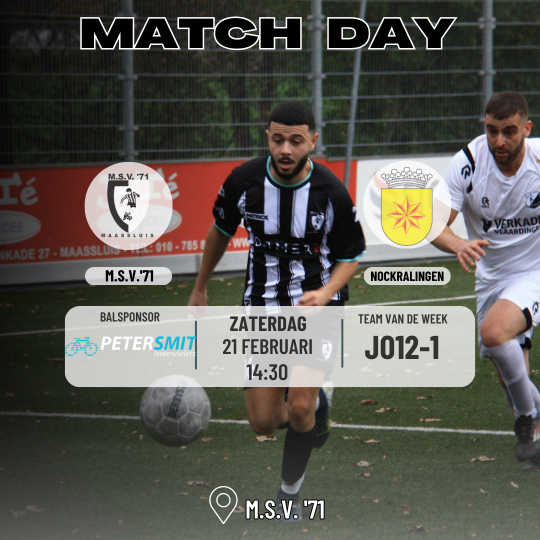 M.S.V.’71 neemt het zaterdag a.s. vol goede moed thuis op tegen NOC Kralingen