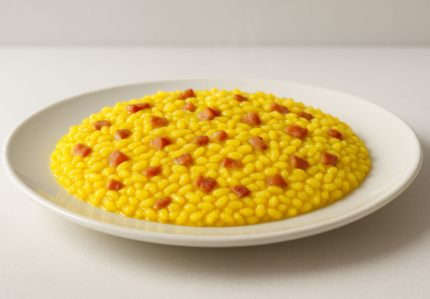 Vaschetta 300 g di risotto zafferano e speck pronta da scaldare | Vagabontà