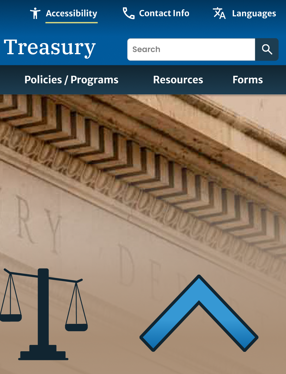 snippet of after header section with increased contrast