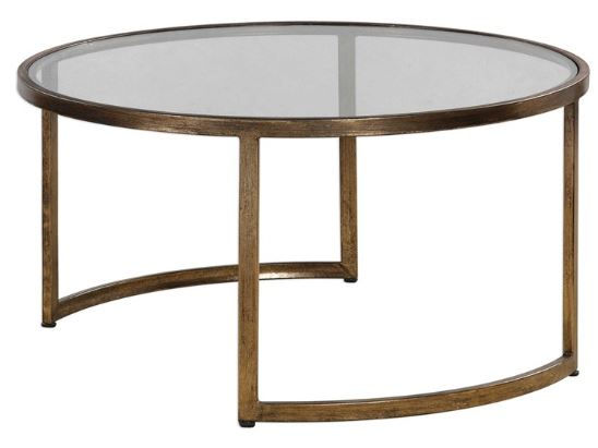 Thumbnail: Gold Glass Nesting Table