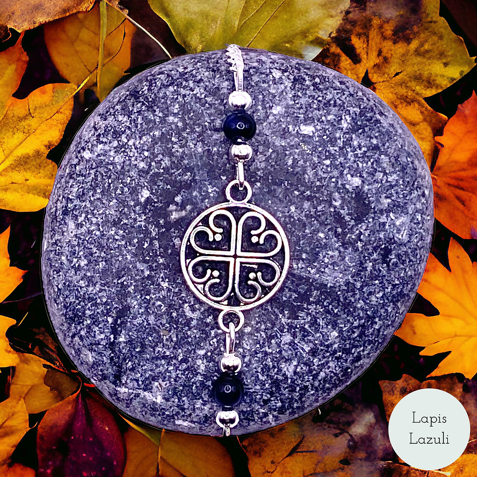 Thumbnail: Celtic Knot Bracelet - Celtic Bracelet - Connemara Marble Bracelet - Gemstone Bracelet - Stainless Steel Bracelet
