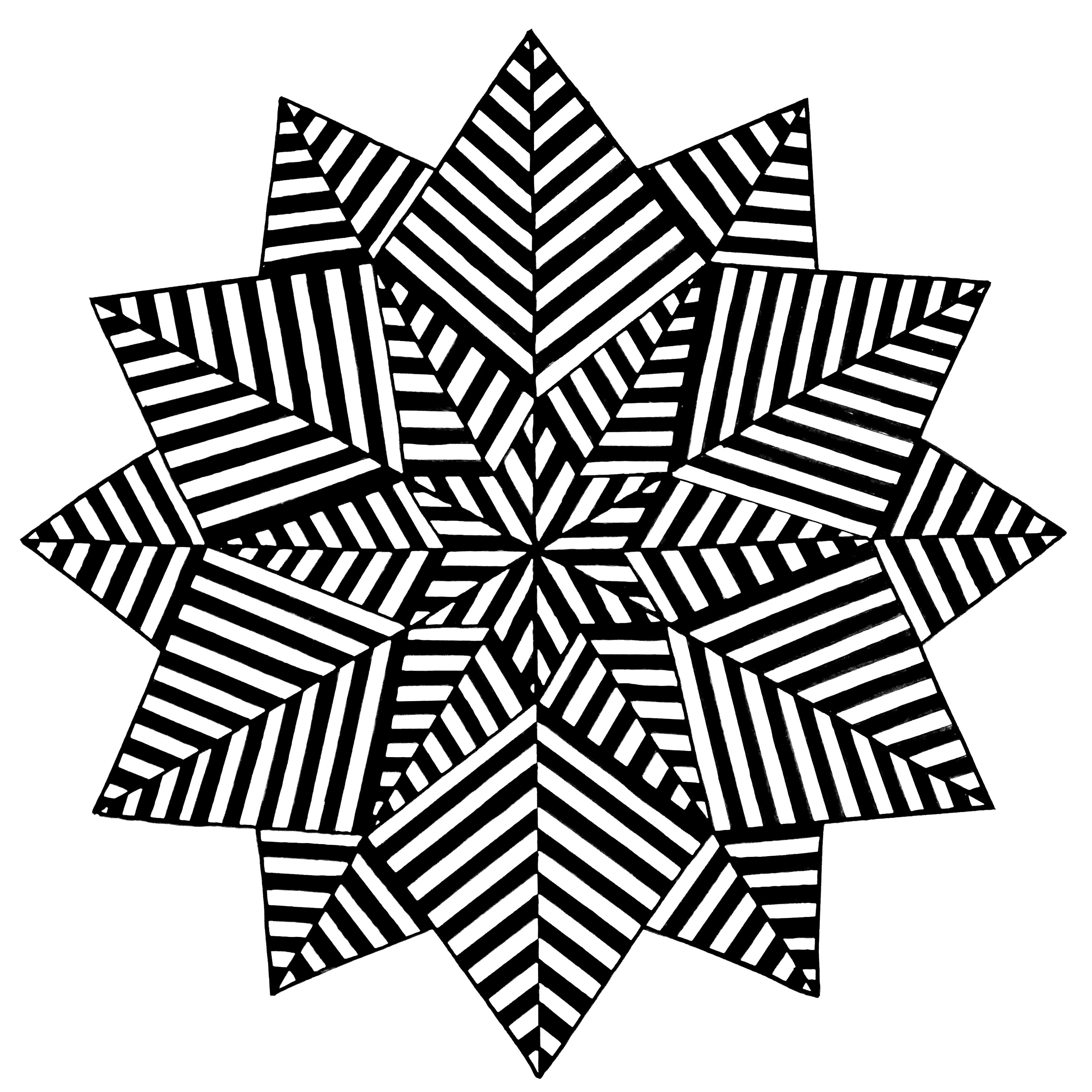 Nested 6 Pointed Stars