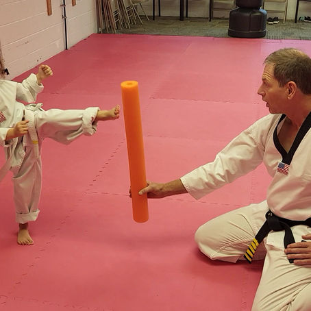 Youngling learning her Round Kick