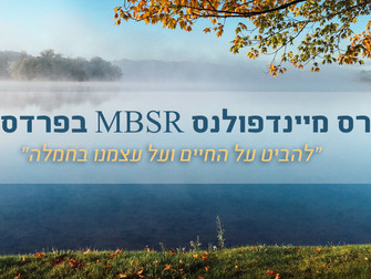 אחרי פסח - מתחיל קורס MBSR חדש בפרדס חנה!