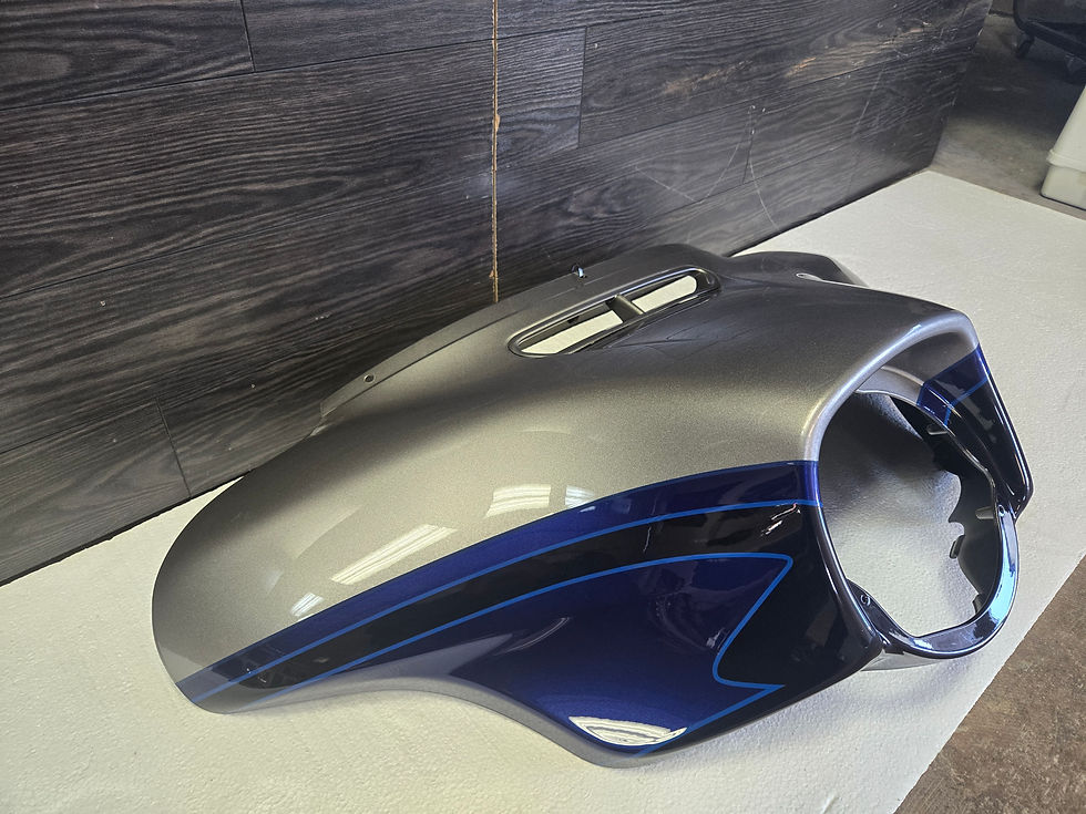 Thumbnail: 2014-2023 Palladium Silver & Phantom Blue Limited Edition Batwing Front Fairing