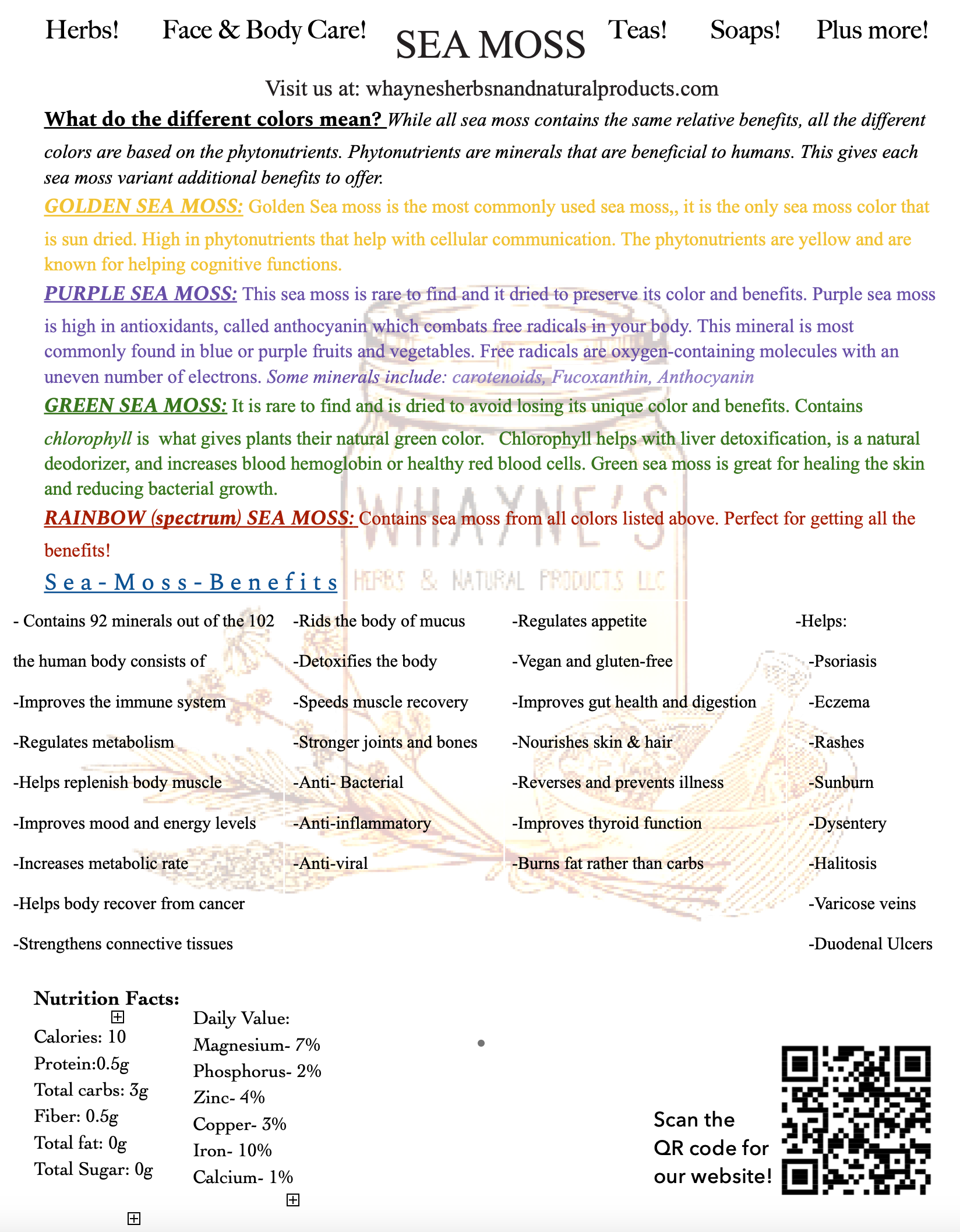 1/2 pinta de gel de musgo marino con infusión de manzana y canela