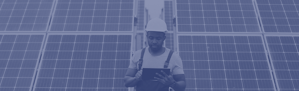 Engineer With Solar Panels