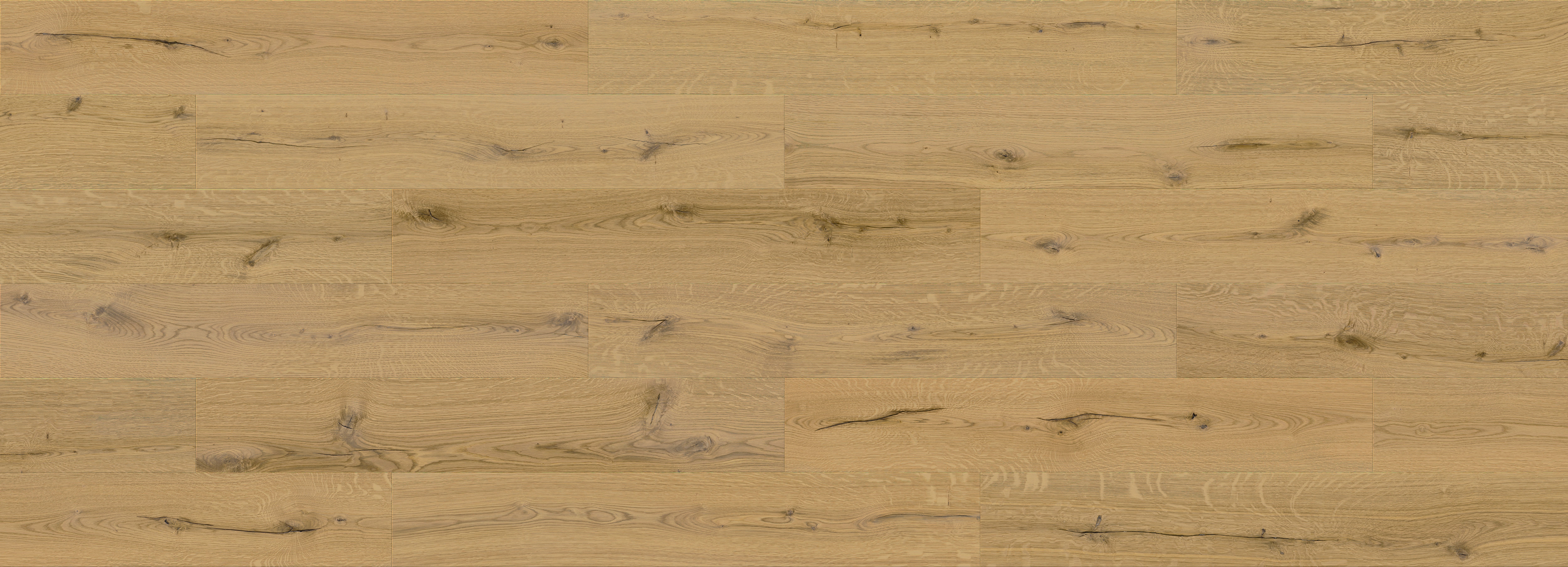 A natural oak effect floor in plank design