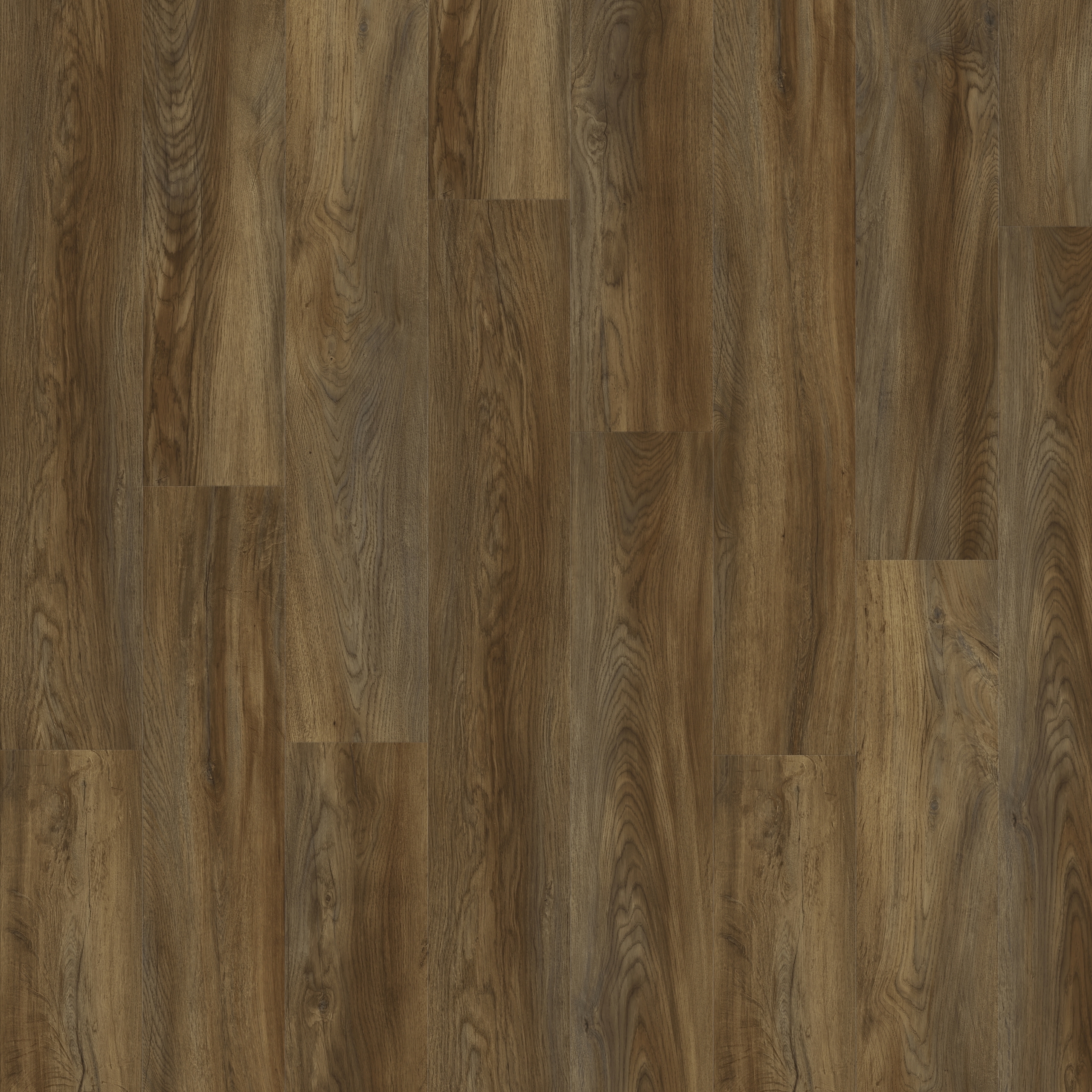 A warm multi-tonal wood effect floor in a plank pattern