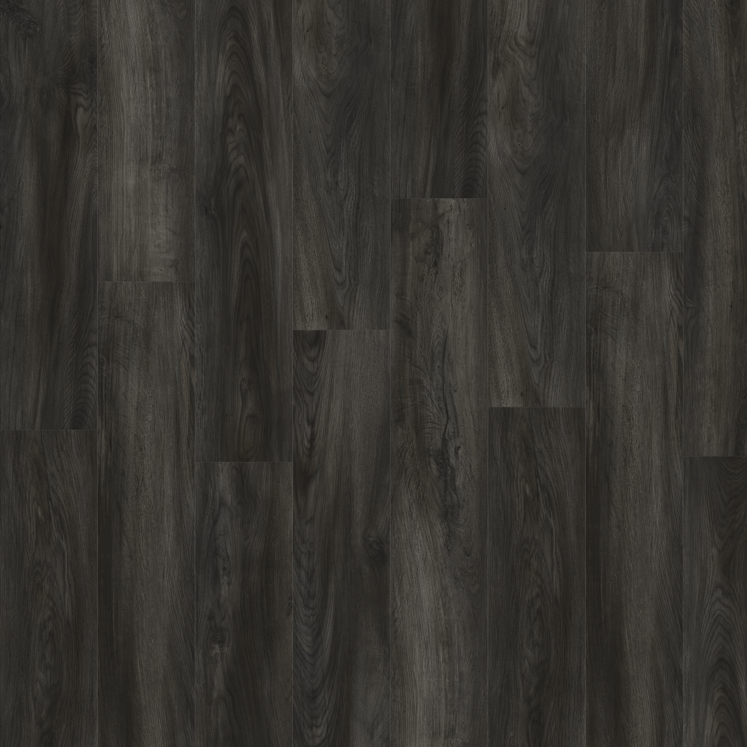 A very dark wood effect floor in a plank design