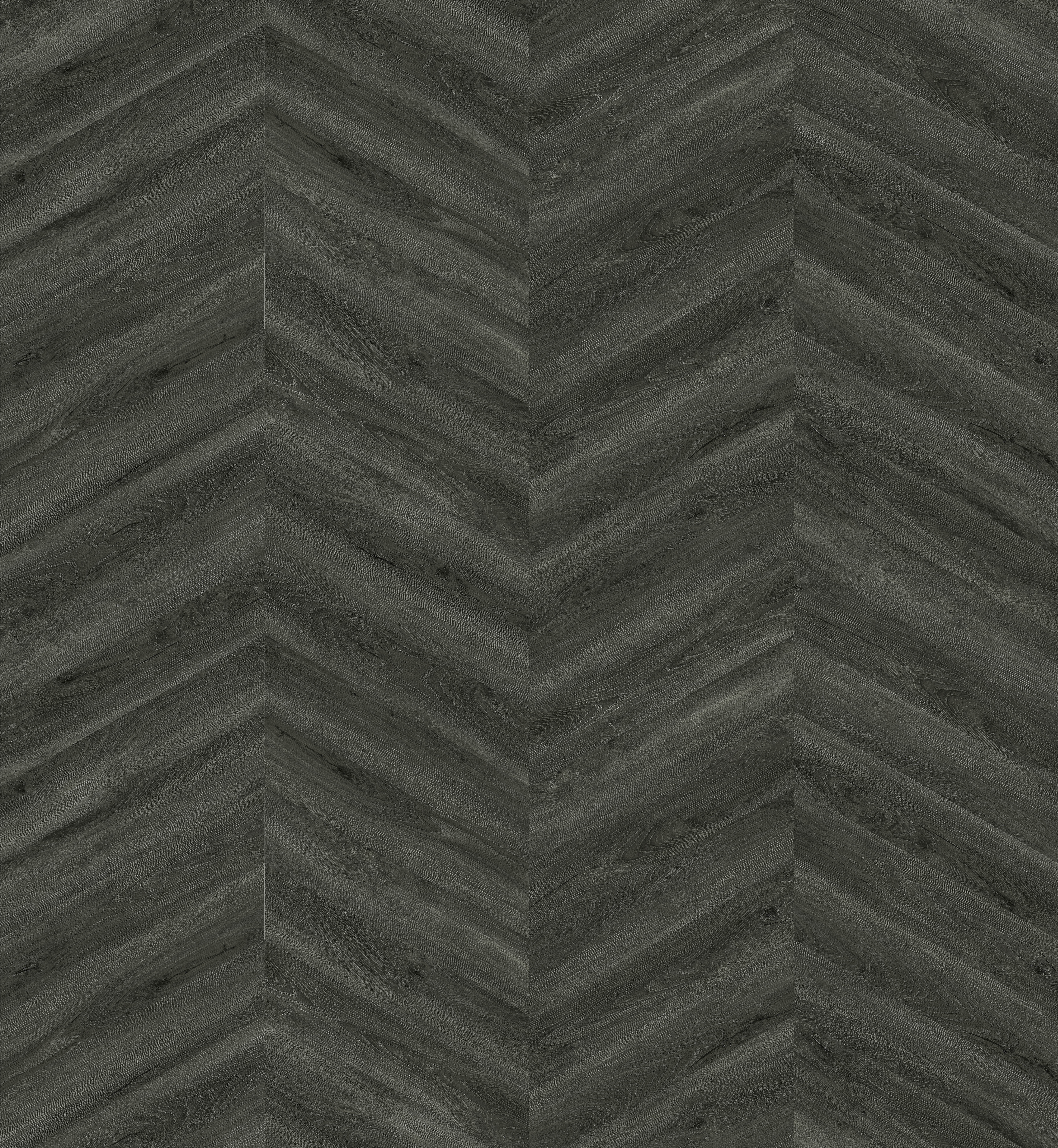 Charcoal wood effect flooring in a chevron design