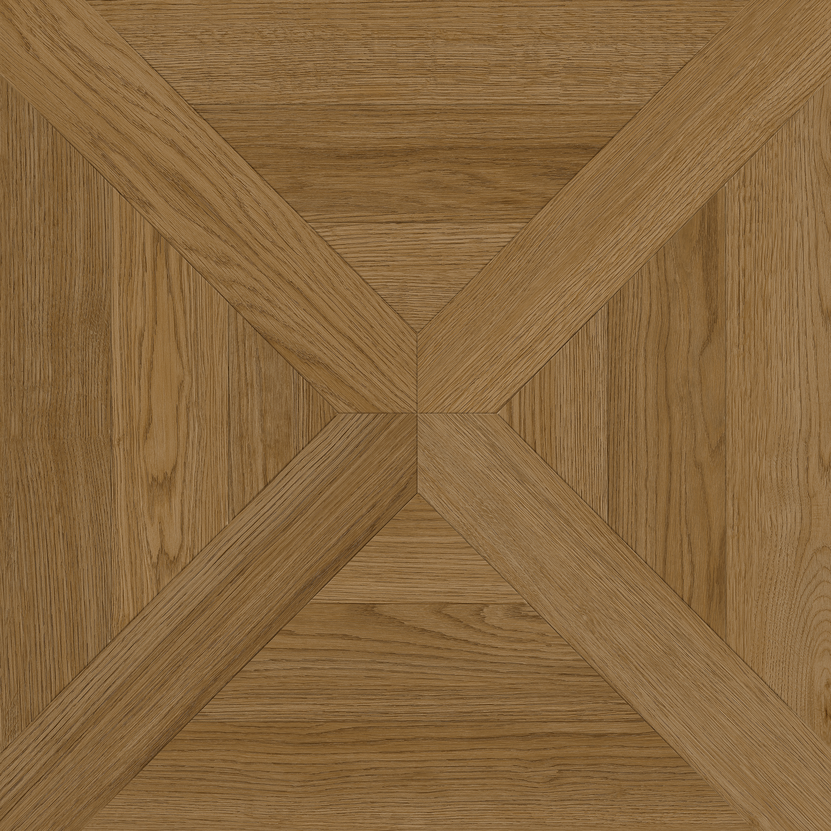 PlusFloor LVT in a deep, natural oak diamond pattern