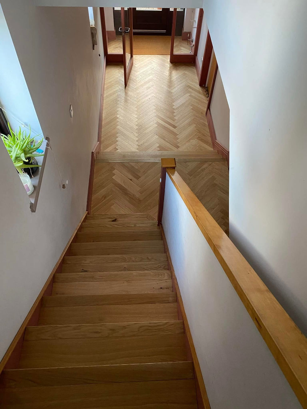 parquet down stairs