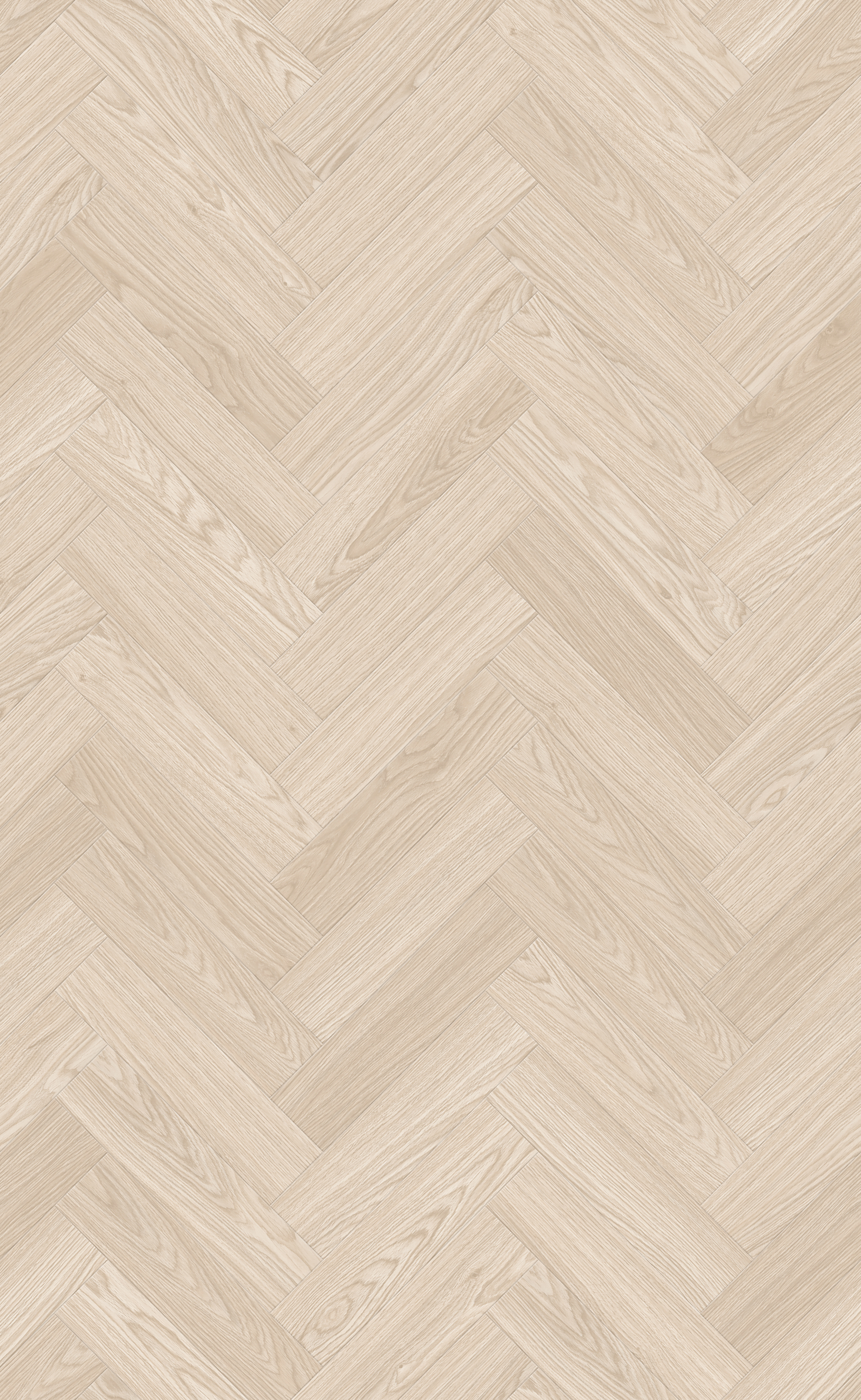 A light white washed oak effect floor in herringbone design