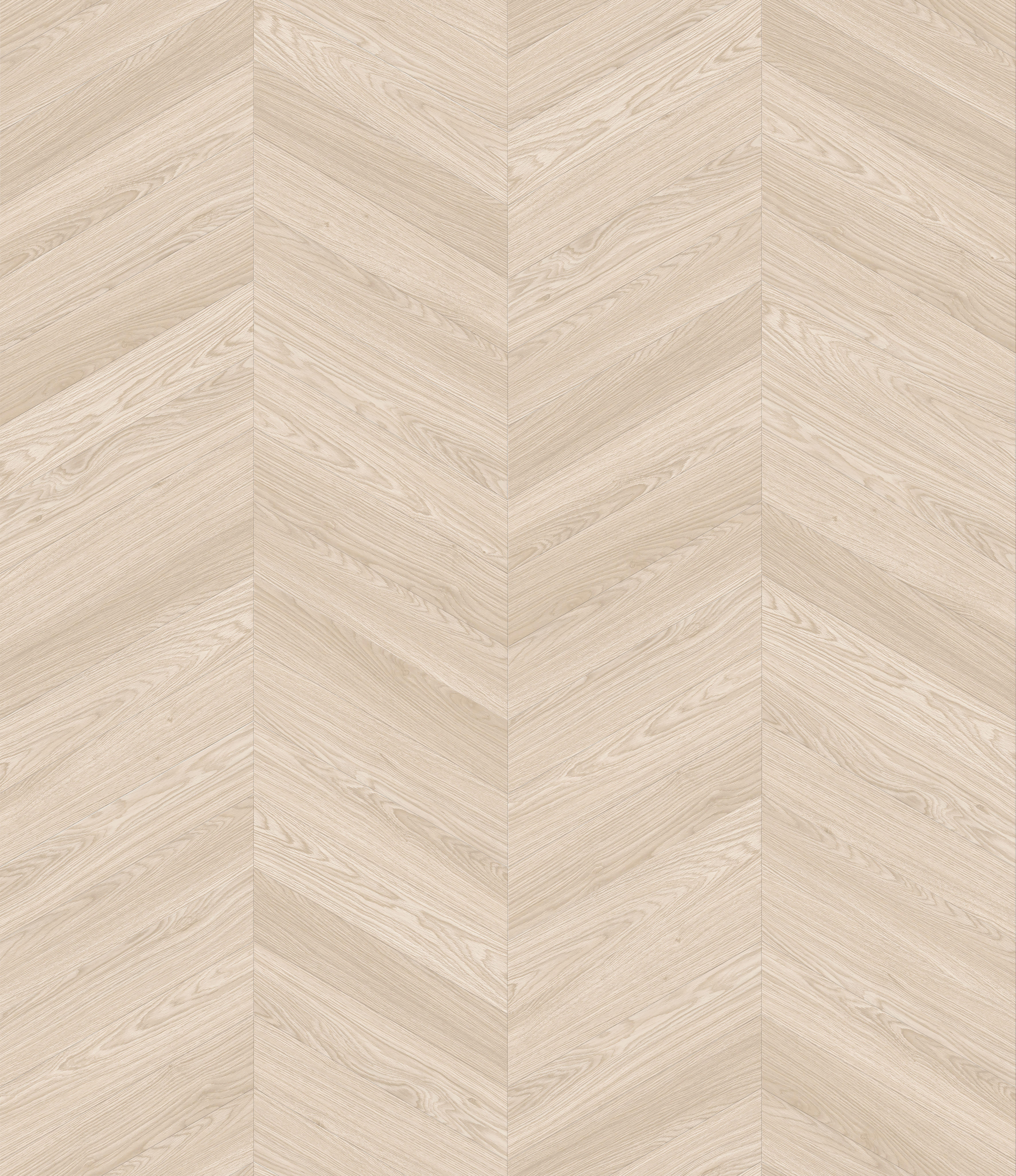 A light white washed oak effect floor in chevron design