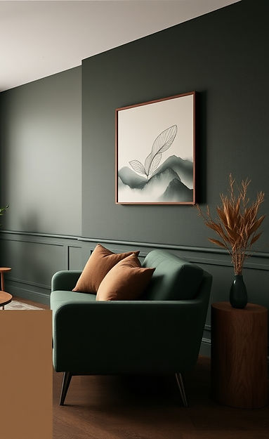 väripaletti kotiin kodin sisustussuunnittelu jyväskylä sisustus stailaus vihreä sisustus