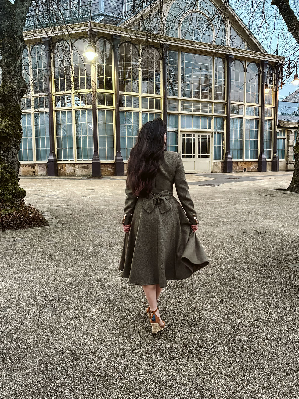 Thumbnail: Georgiana Tweed Shooting Dress - Midi