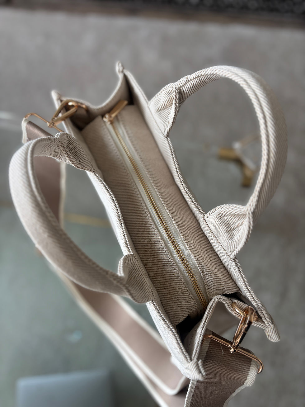 Thumbnail: Beige Padlock Tote