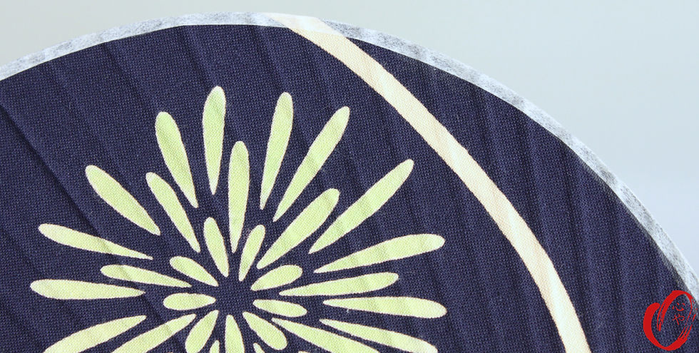 Miniature : Uchiwa artisanal en tissu Hanabi