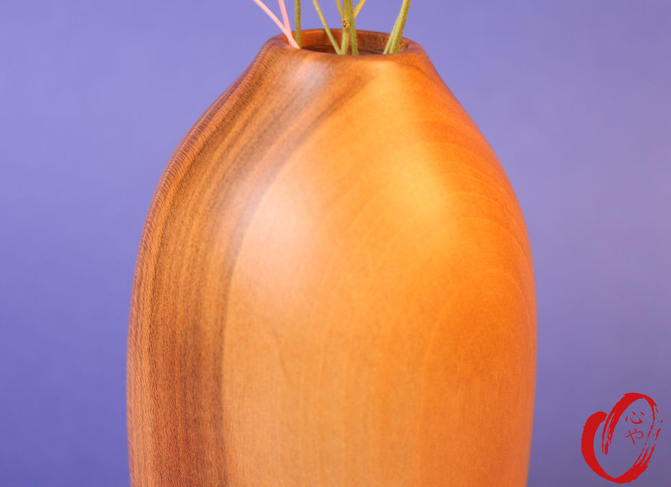 Miniature : Soliflore artisanal en bois de Sakura