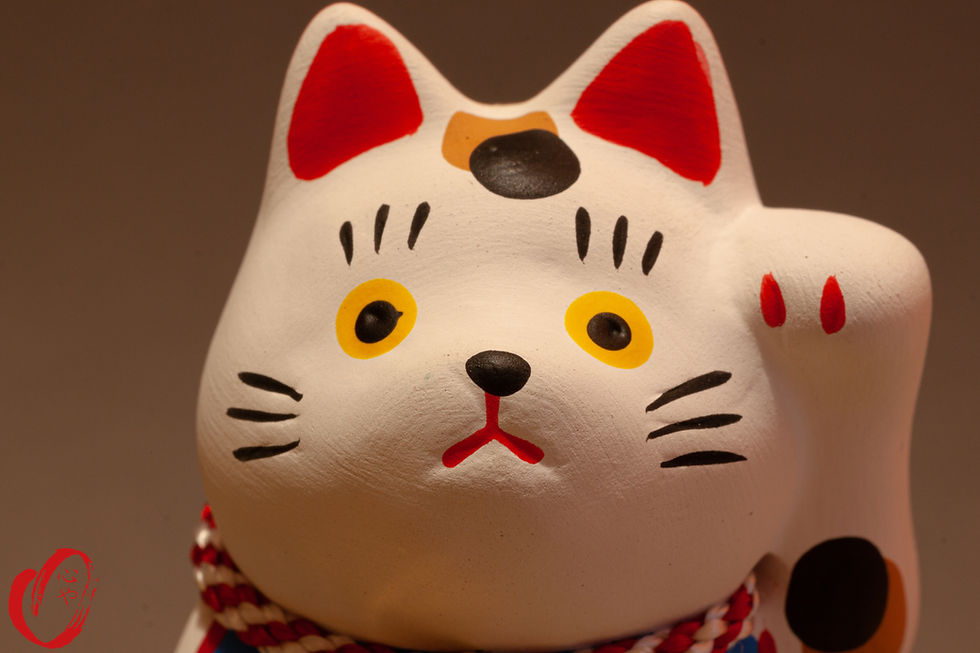 Miniature : Maneki neko Artisanal en céramique