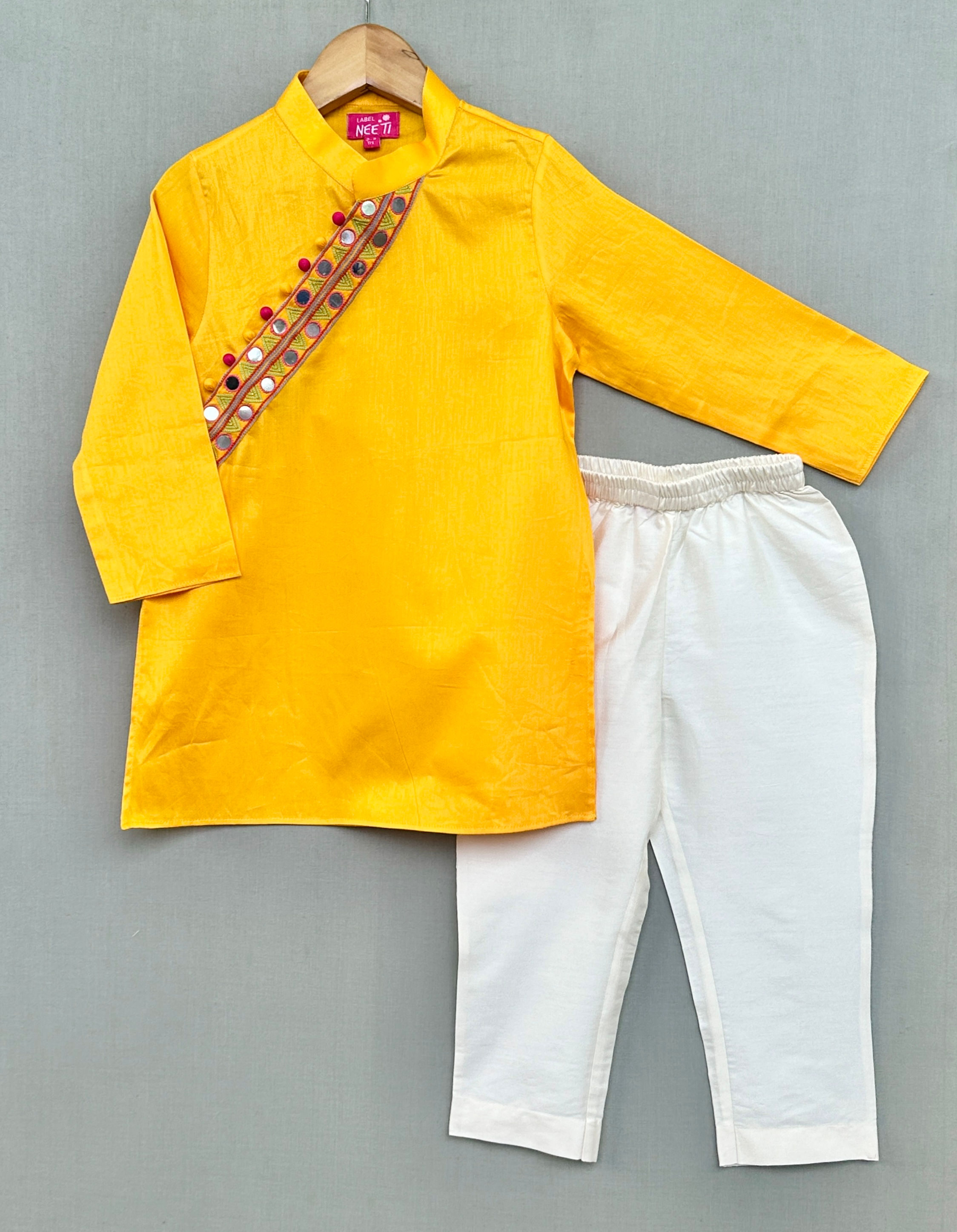 Yellow Embroidered Kurta Set