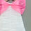 Thumbnail: Ruched detailed Dress in Net with Pink Organza Bow