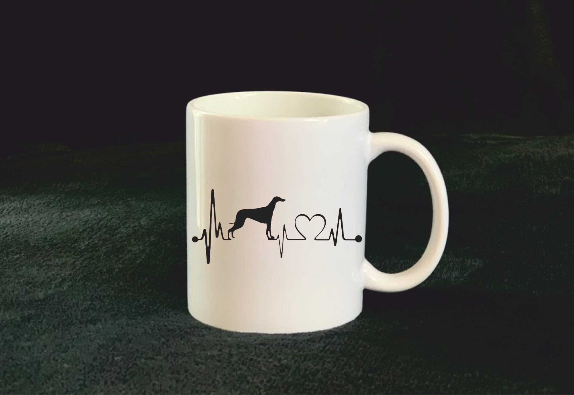Tasse Windhund Herzdiagramm