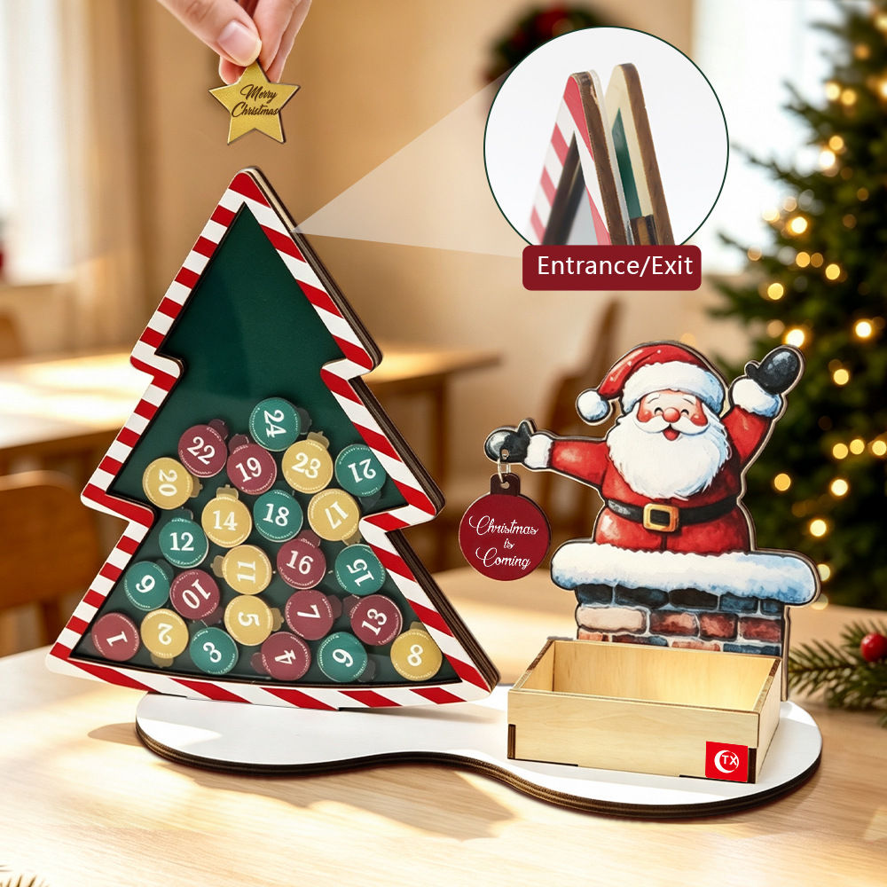 Wooden Christmas Countdown Ornament advent calender 2026