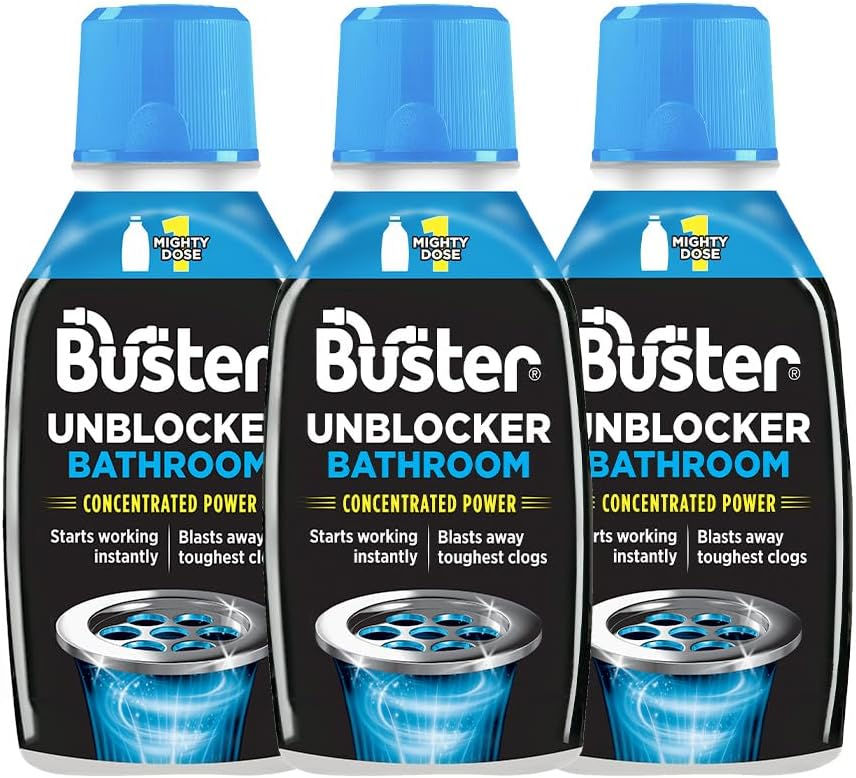 Thumbnail: Buster Bathroom Drain Unblocker (Pack of 2 x 300ml) Fast-Acting Sink Unblocker 