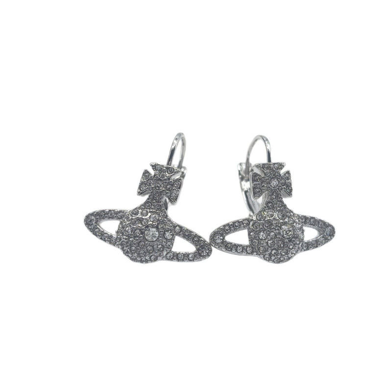  Vivienne Westwood  Full Diamond Saturn Earrings