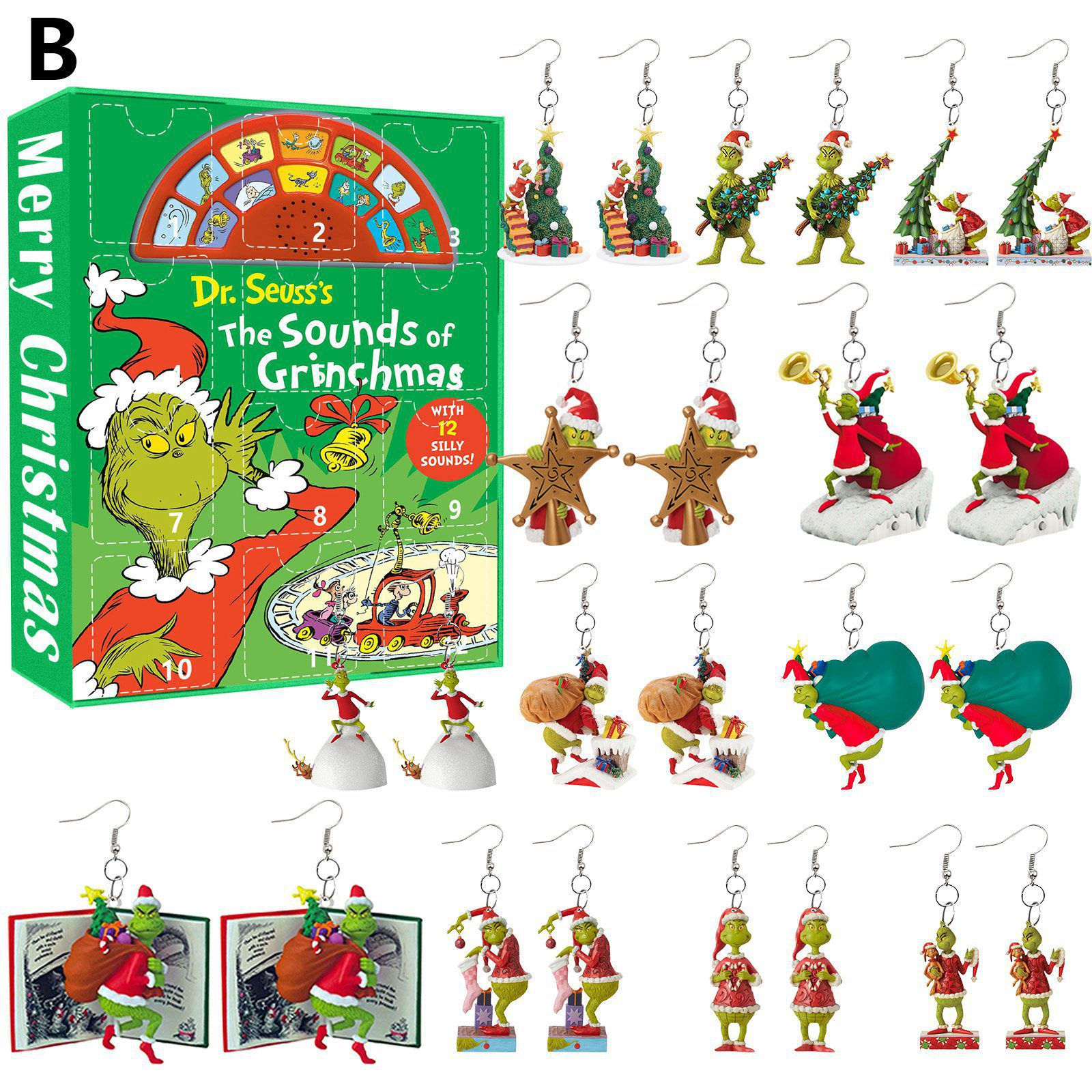 Grinch Countdown Blind Box, Creative Cartoon Figure