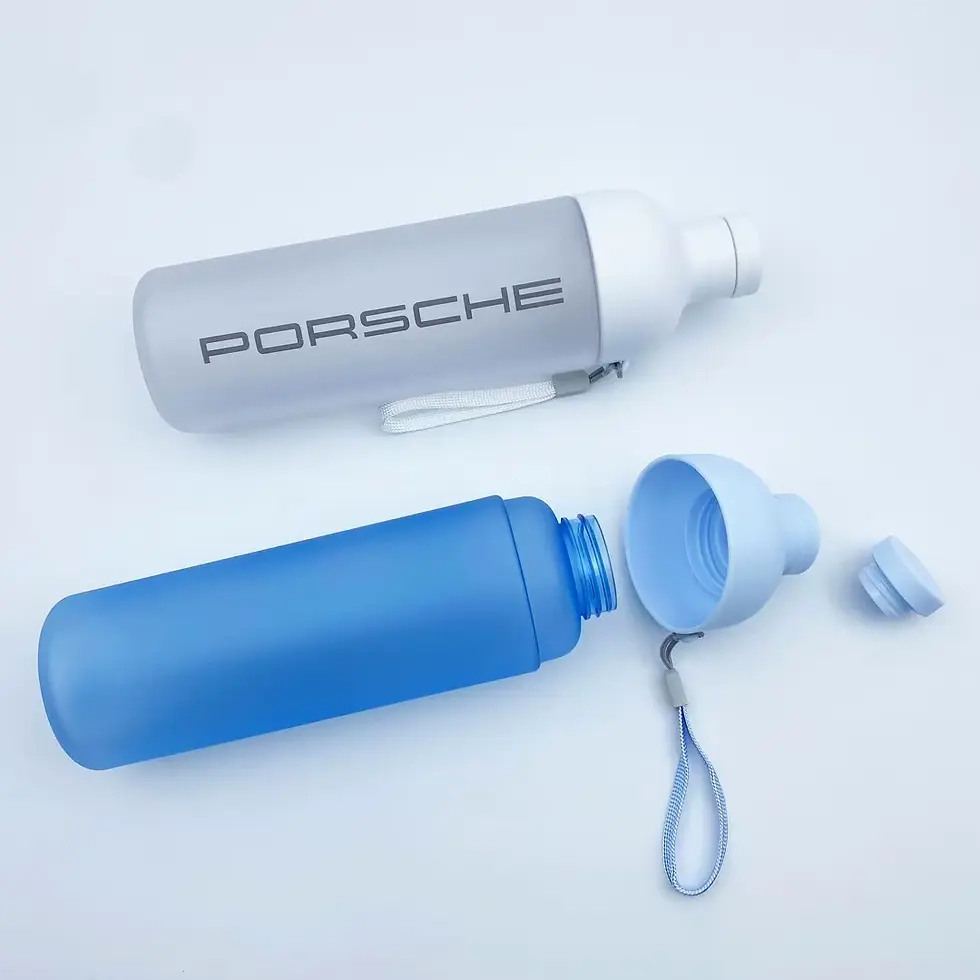 Thumbnail: Ecocity Portable Sports Water Bottle for Porsche, Large Capacity Blue-White