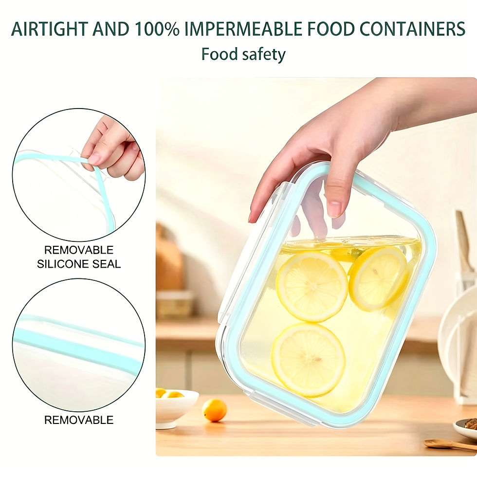 Thumbnail: Piece Glass Fridge Storage Containers — 8 Lidded Boxes, Leak-Proof
