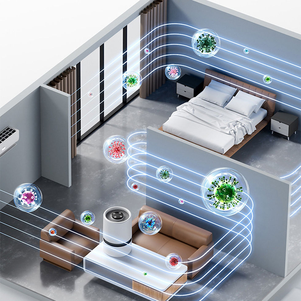 Thumbnail: Ecocity Air Purifiers for Bedroom, USB-Powered,Touch switch,Quiet Air Cleaner