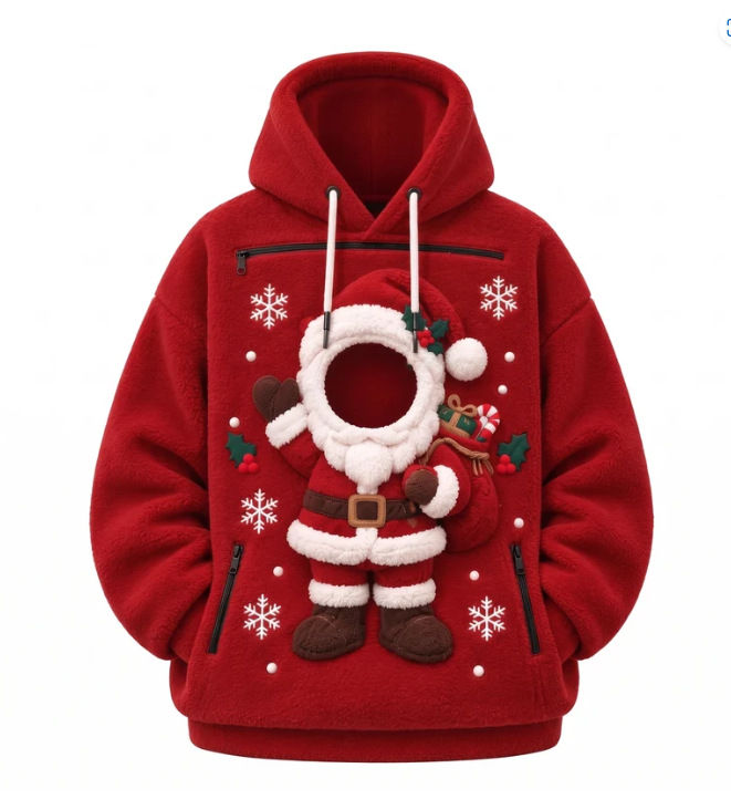 Thumbnail: Christmas Theme Pet Hoodie, 3D Print Pullover Dog/Cat Zipperless Hoodie