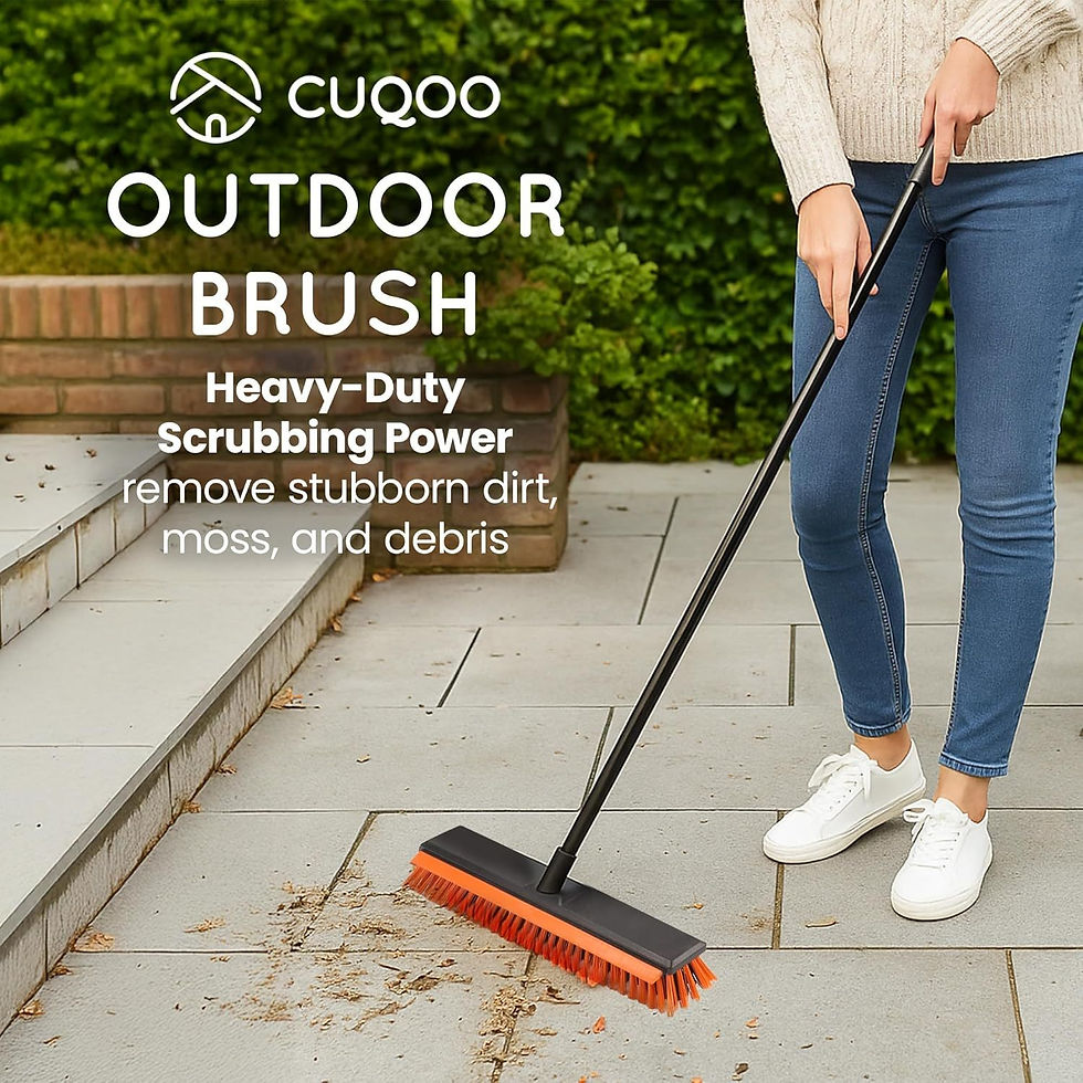 Thumbnail:  Heavy Duty Outdoor Broom – Stiff Bristle Yard Brush with Long Handle