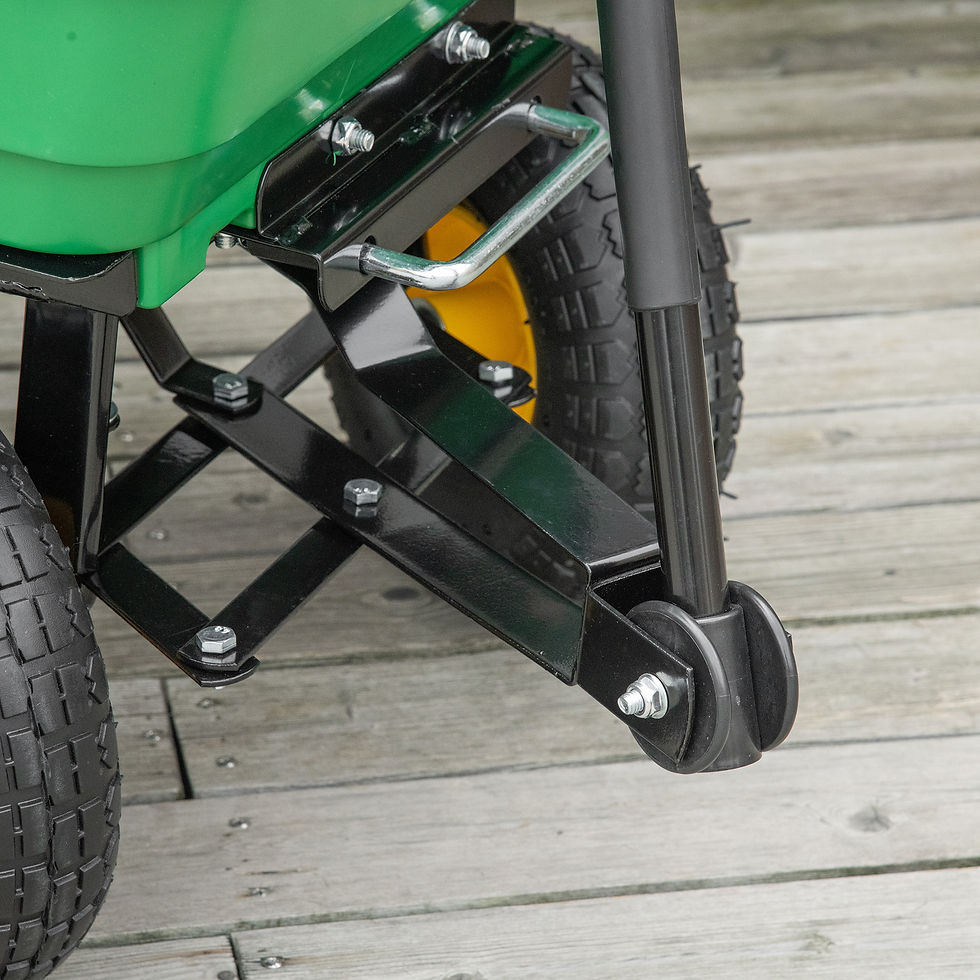 Thumbnail: Heavy Duty 4-Wheel Garden Cart, Dump Trolley Truck Trailer, Green