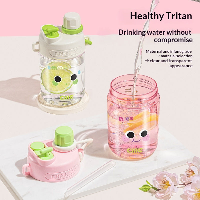 Thumbnail: Cute Portable Straw Summer Water Bottle for Kids