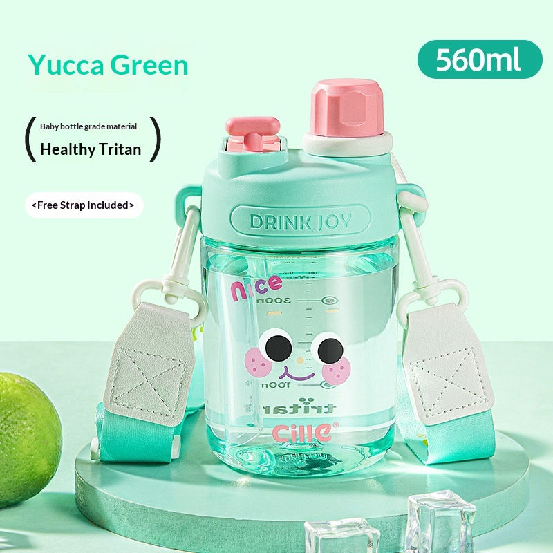 Thumbnail: Cute Portable Straw Summer Water Bottle for Kids