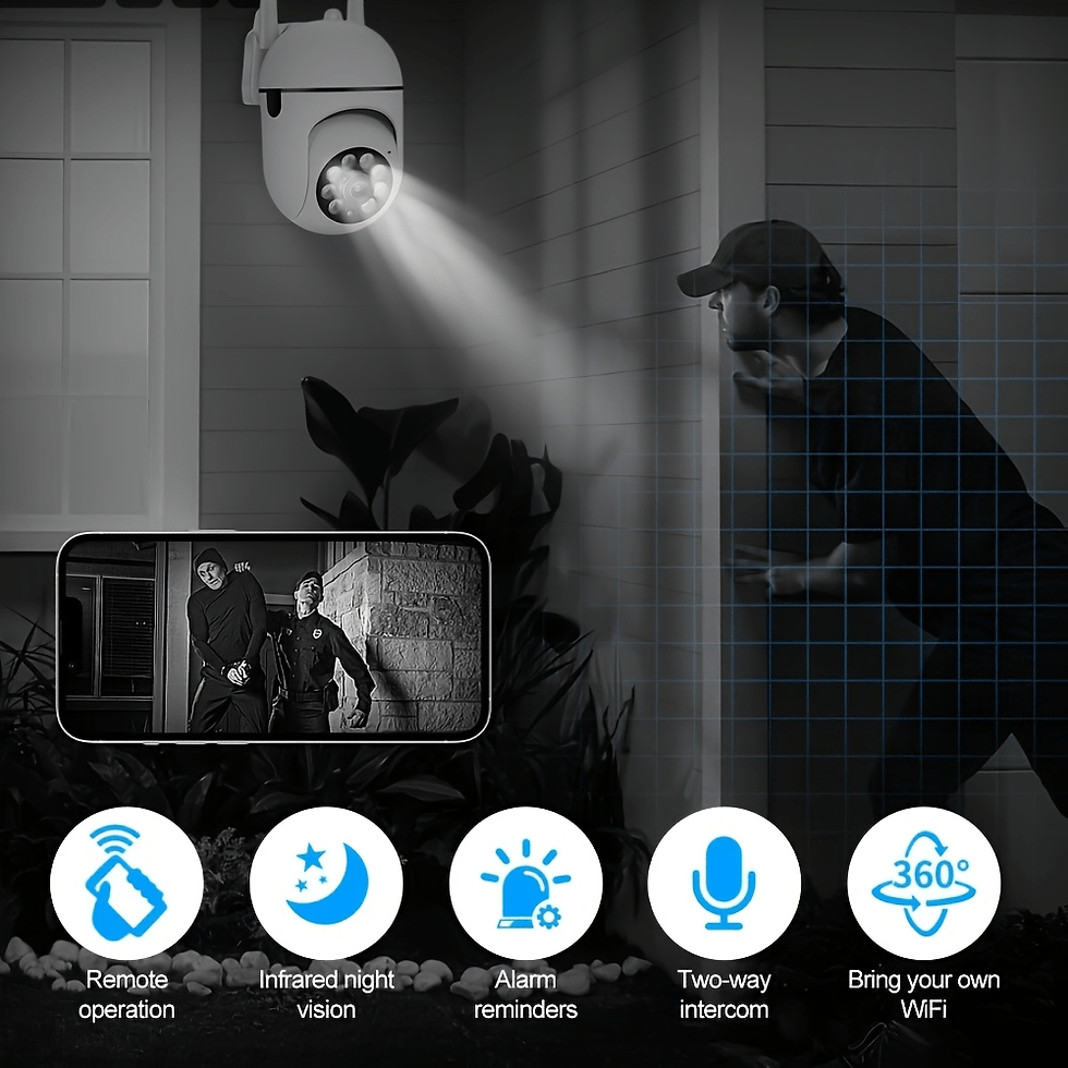 Thumbnail: Pack 2K Smart Wi-Fi Security Camera, Color Night Vision, Pan Tilt