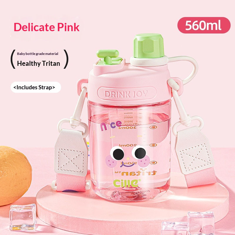 Thumbnail: Cute Portable Straw Summer Water Bottle for Kids