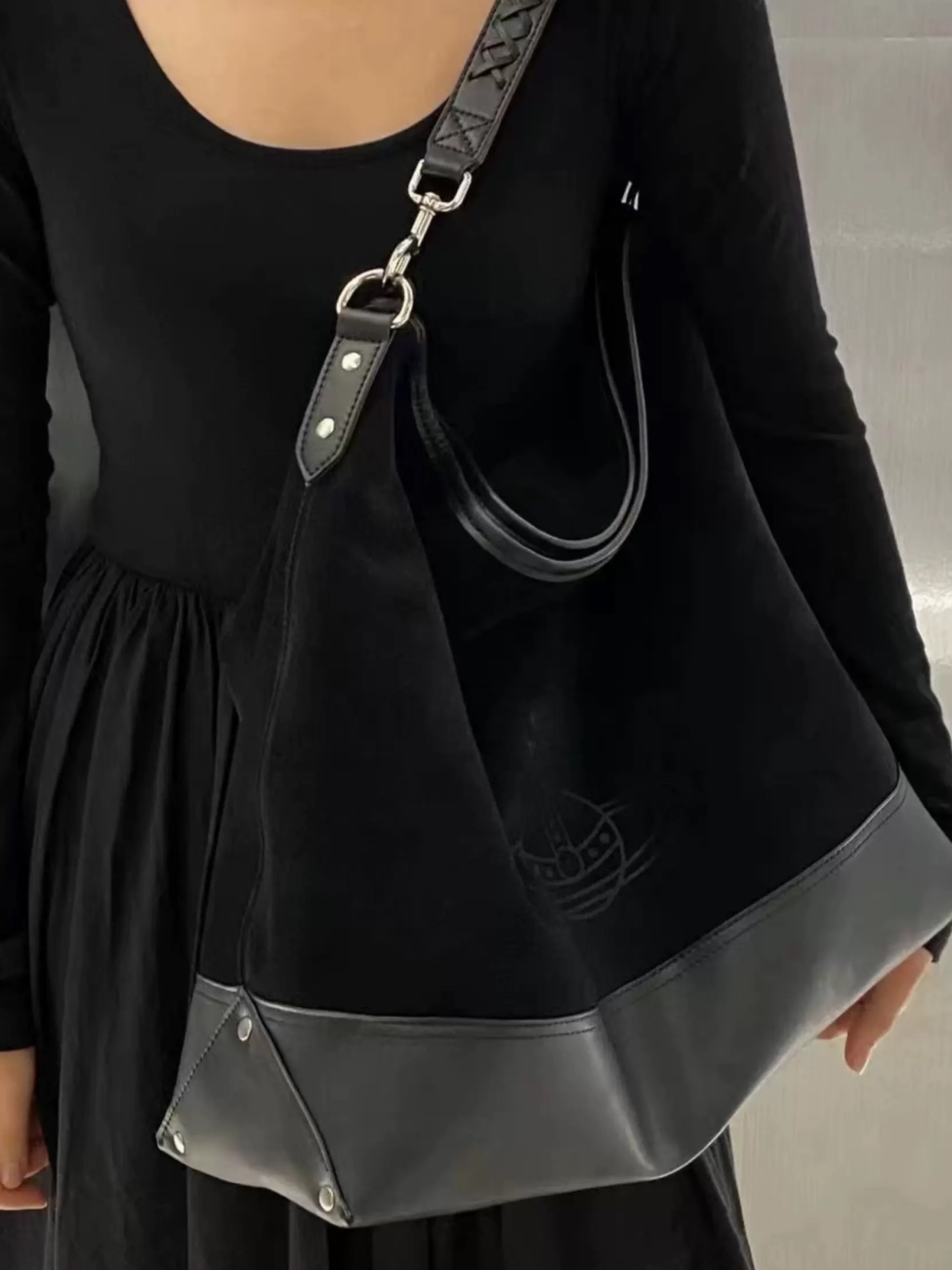 Thumbnail: Saturn Hobo Tote Bag, Large Capacity Crossbody Shoulder Work Casual Purse