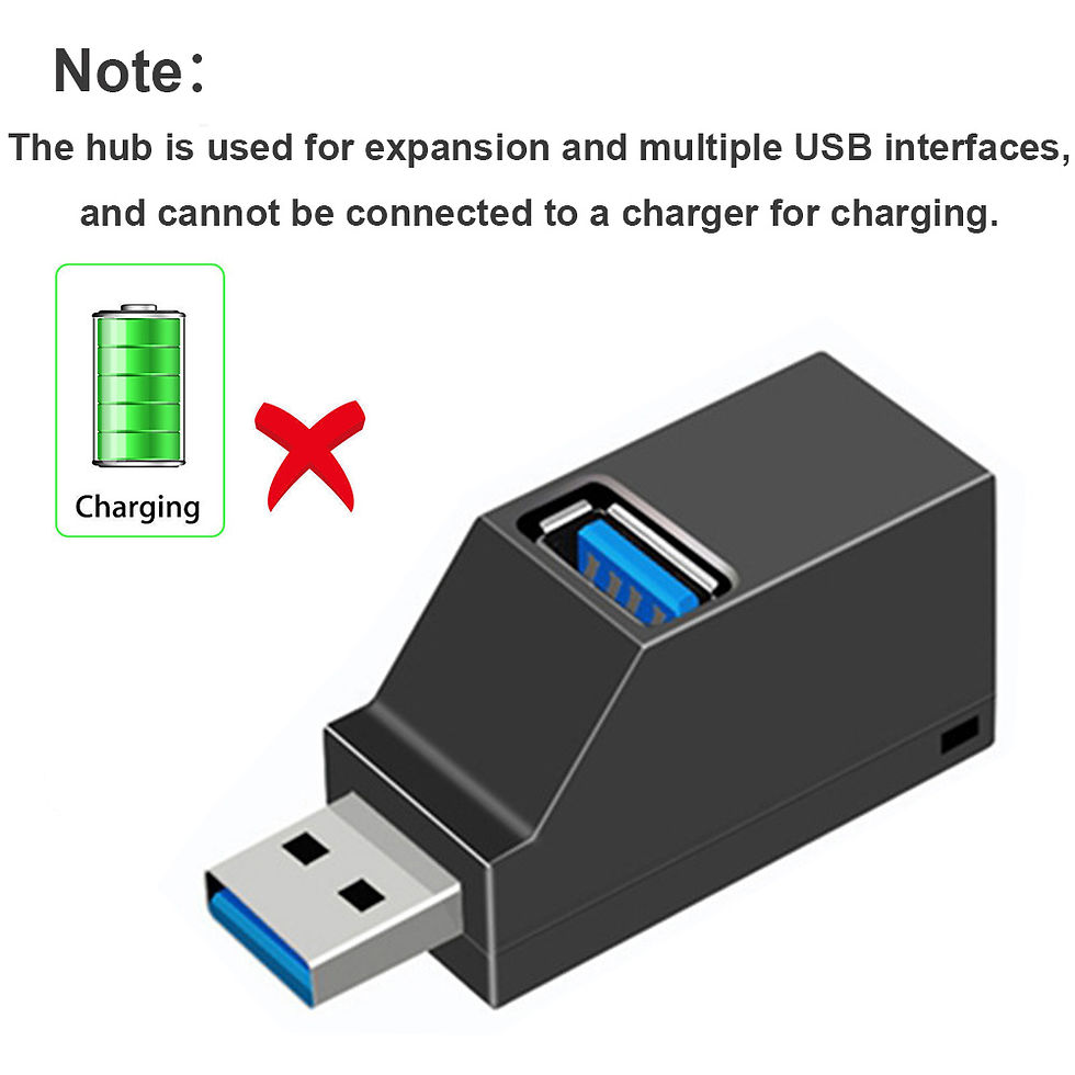 Thumbnail: USB 3.0 Hub Adapter Extender Mini Splitter (1 to 3 Ports)