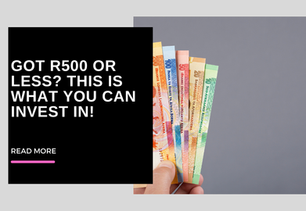 Got R500 or less? This is what you can invest in!