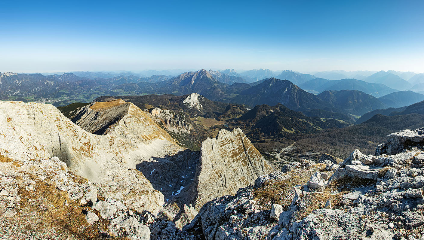 Warscheneck Gipfel-Panorama in Oberösterreich