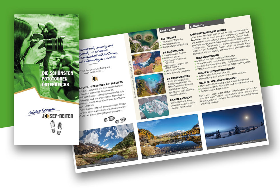 Layout, Text, Grafik und Folderdesign