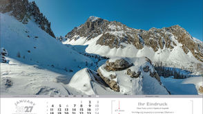 Das Kalenderblatt Jänner 2027 aufgenommen bei Zederhaus im Lungau